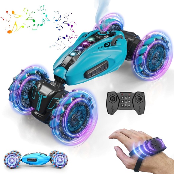 🏎️🏁NWT Flashing Lights-Sound Making-Gesture Sensitive-360° Rotation - RC CAR - Picture 1 of 9